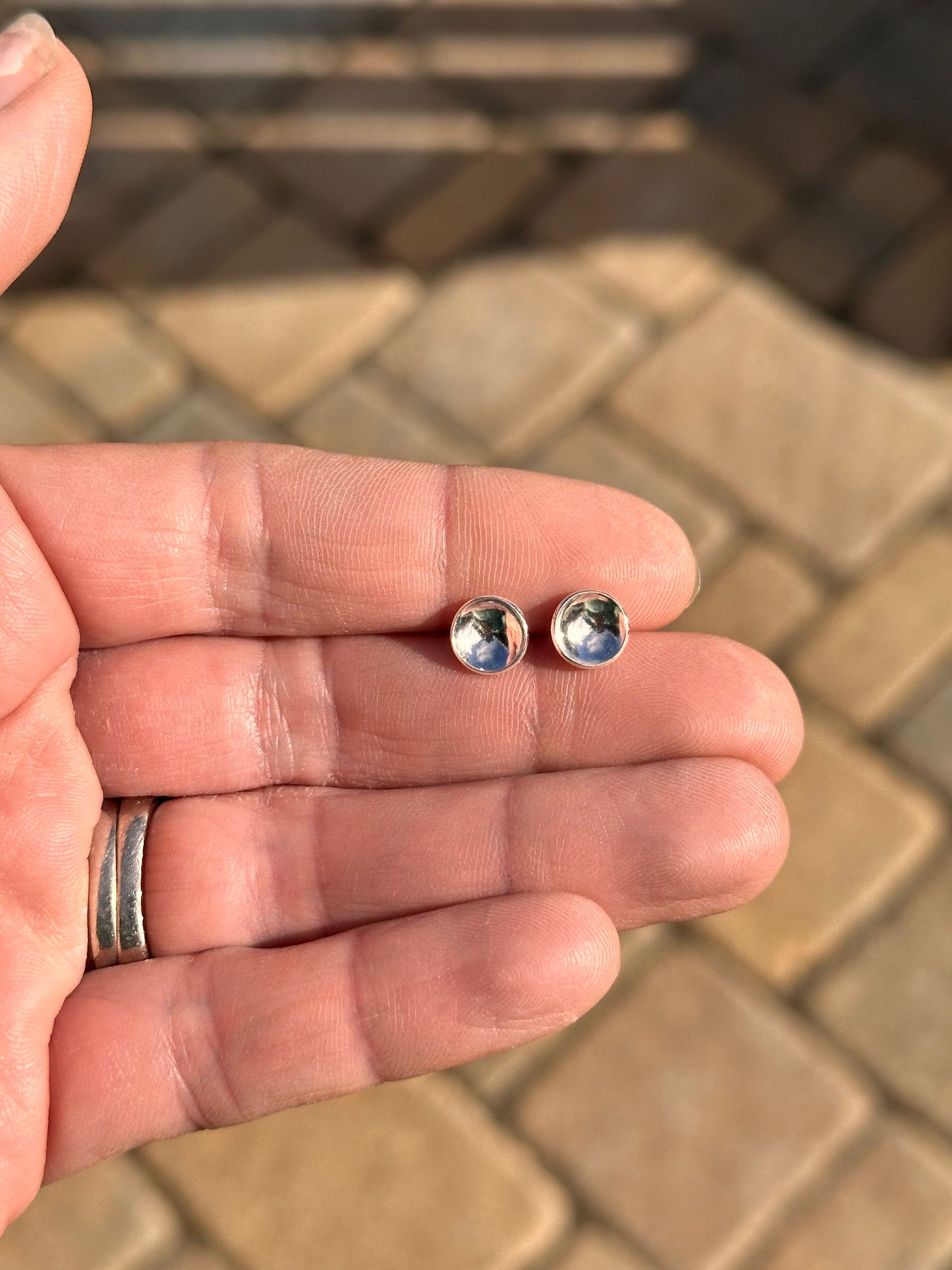 Domed Circle Studs