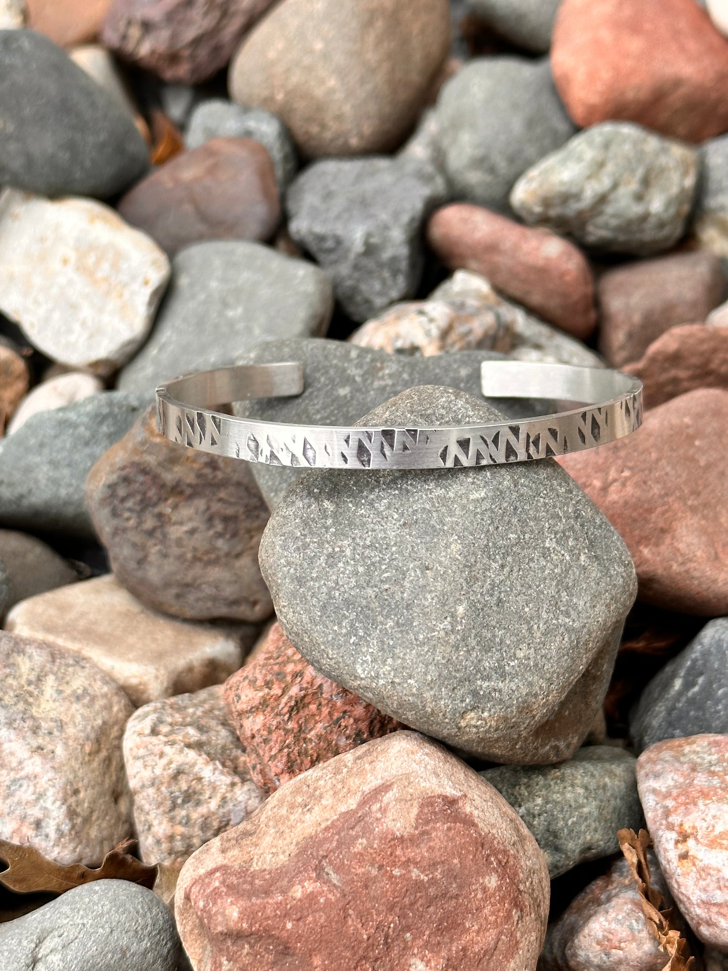 Rectangular Sterling Silver Stamped Cuff