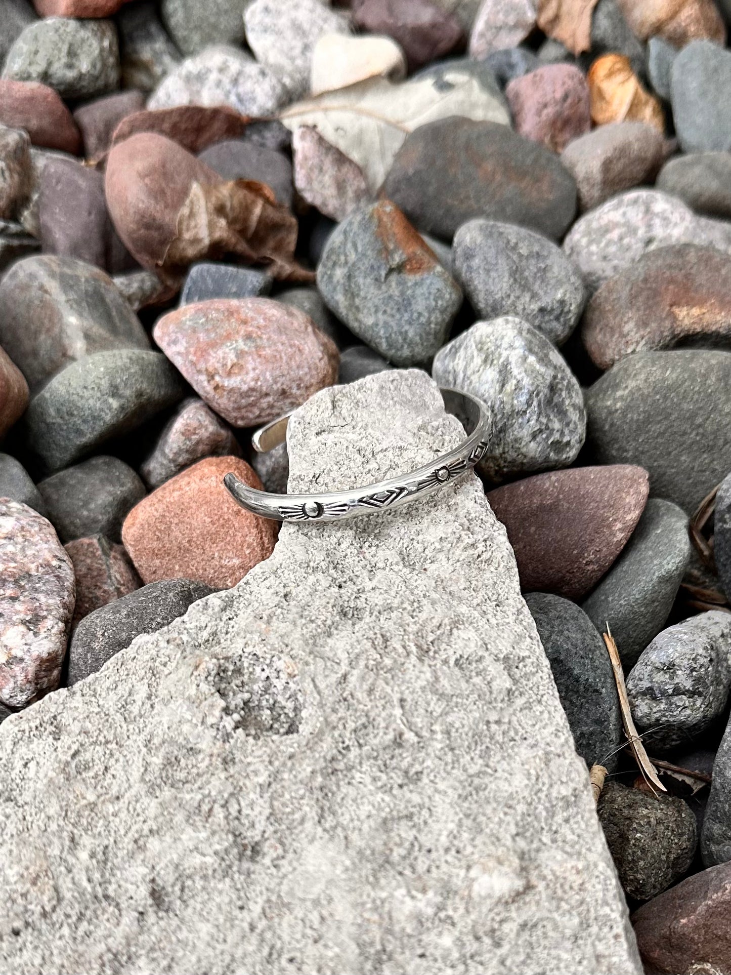 Sterling Silver Stamped Cuff