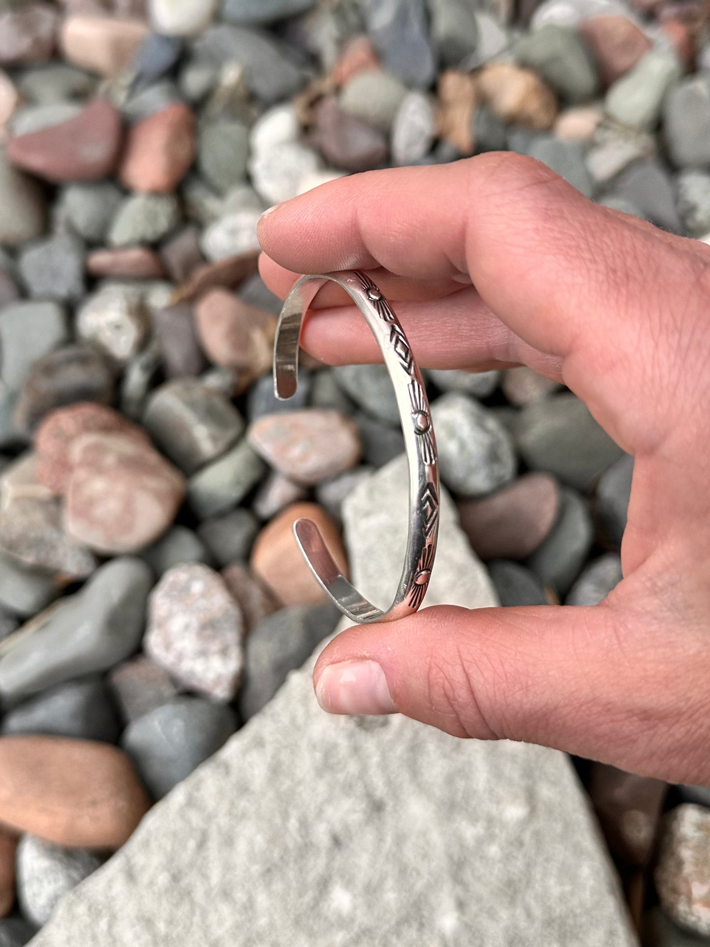 Sterling Silver Stamped Cuff