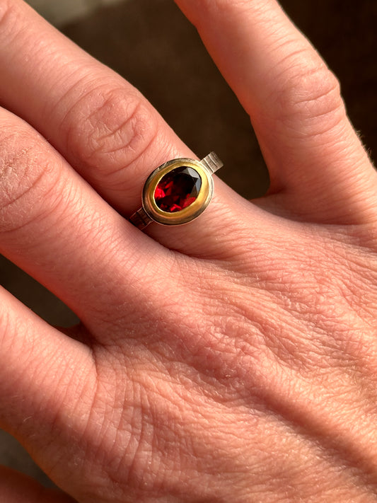Garnet size 7 1/4
