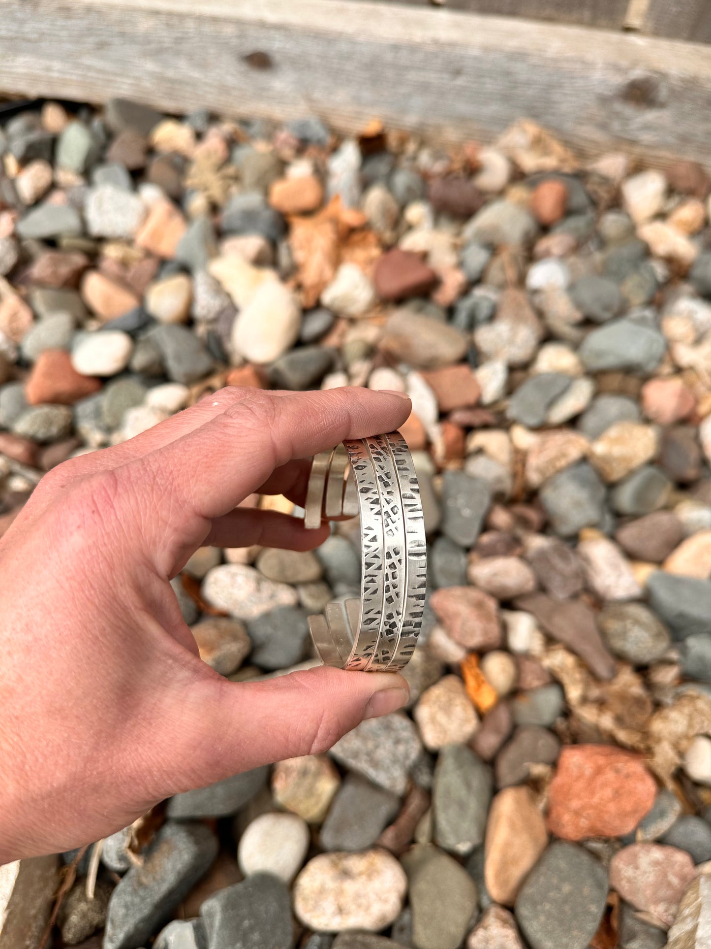 Rectangular Sterling Silver Stamped Cuff