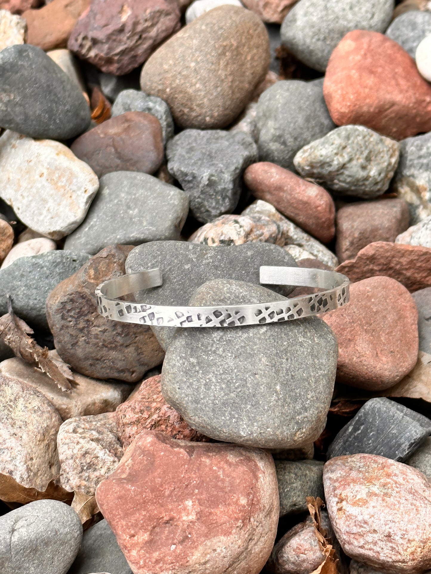 Rectangular Sterling Silver Stamped Cuff