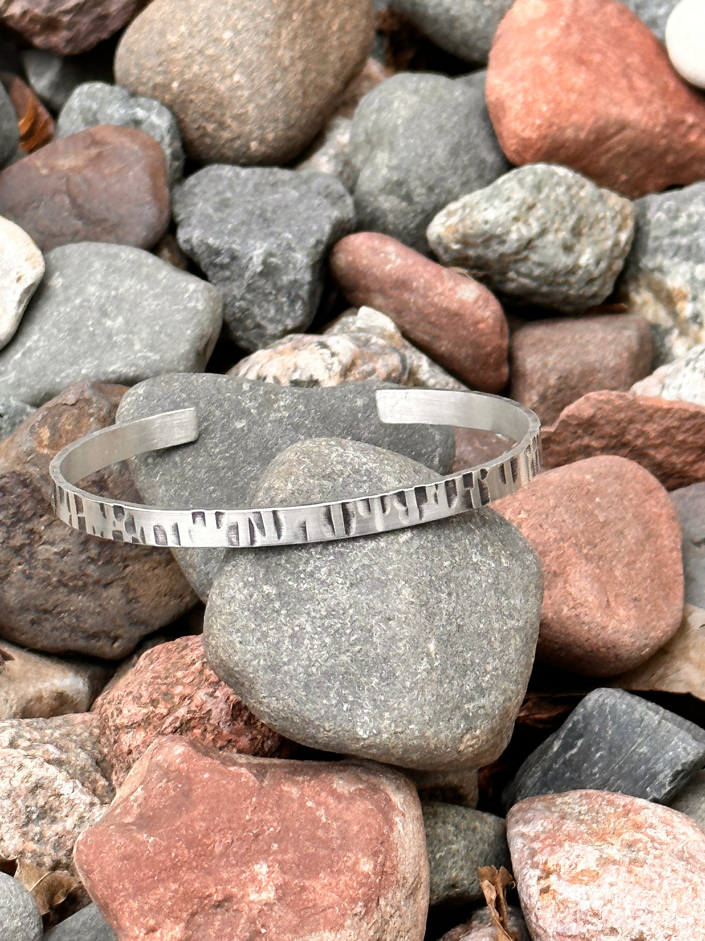 Rectangular Sterling Silver Stamped Cuff