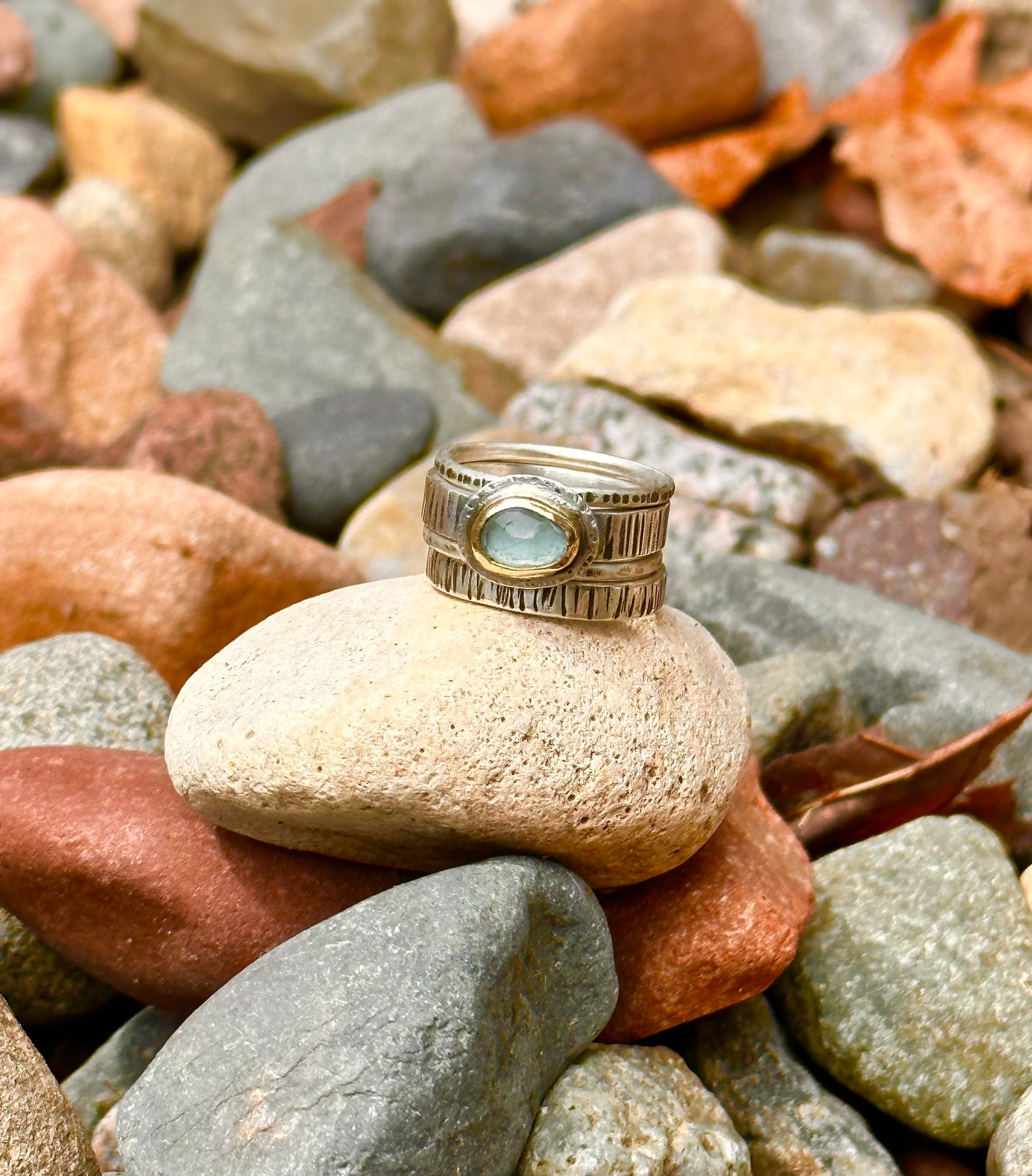 Moss Aquamarine Stacker size 8