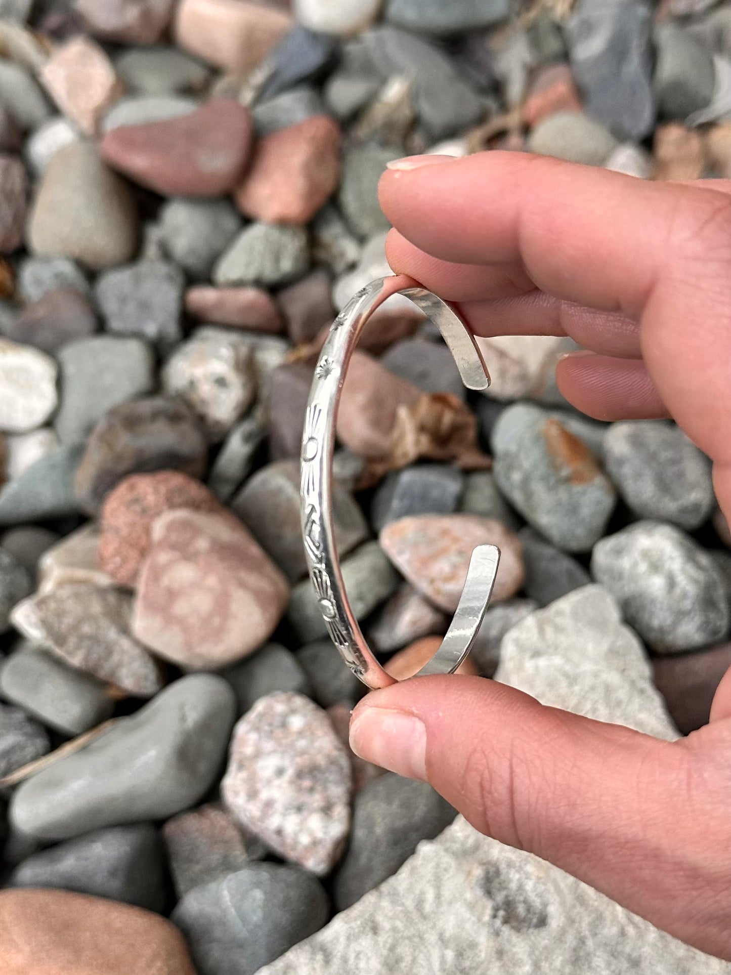 Sterling Silver Stamped Cuff