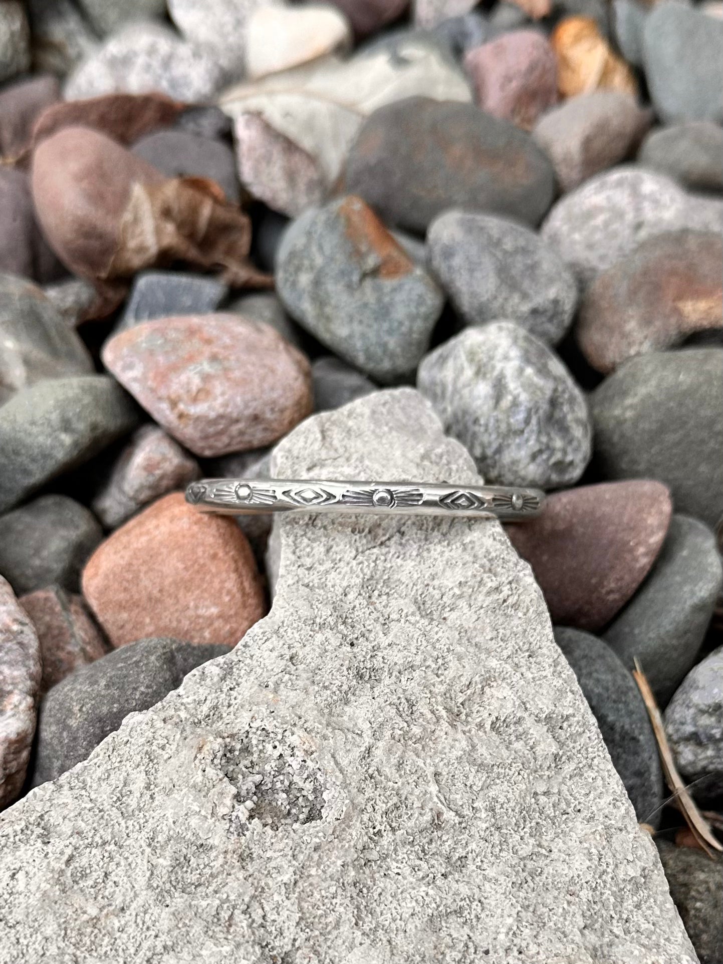 Sterling Silver Stamped Cuff