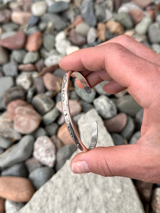 Sterling Silver Stamped Cuff
