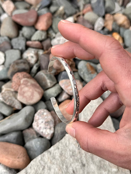 Sterling Silver Stamped Cuff